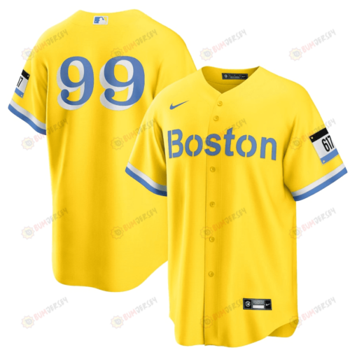 Alex Verdugo 99 Boston Red Sox City Connect Jersey - Gold/Light Blue