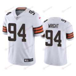Alex Wright 94 Cleveland Browns White Vapor Limited Jersey