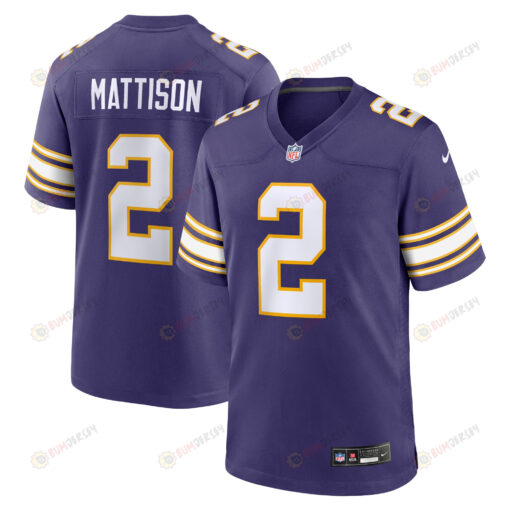 Alexander Mattison 2 Minnesota Vikings Classic Game Men Jersey - Purple