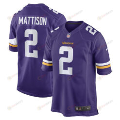 Alexander Mattison Minnesota Vikings Game Player Jersey - Purple