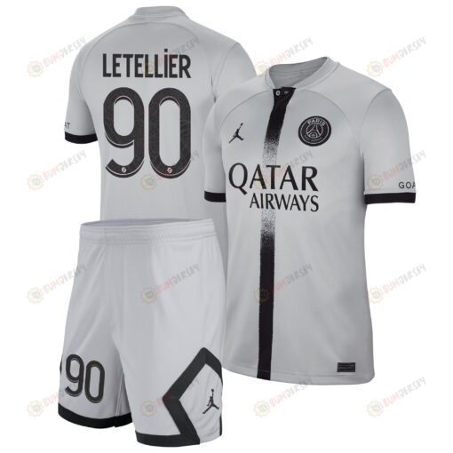 Alexandre Letellier 90 Paris Saint-Germain Away Kit 2022-23 Men Jersey - Black