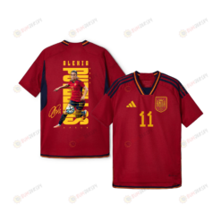 Alexia Putellas 11 Signed Spain Women's National Team Road To Champions 2023-24 World Cup Home YOUTH Jersey - Red