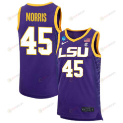 Alexis Morris 45 LSU Tigers 2023 NCAA Basketball Jersey - Purple