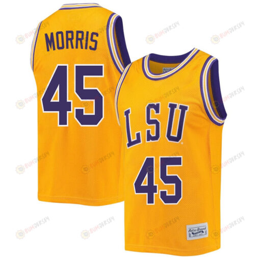 Alexis Morris 45 LSU Tigers 2023 NCAA Basketball Jersey Retro- Gold