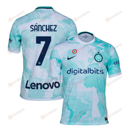 Alexis S?nchez 7 Inter Milan 2022/23 Away Men Jersey - Light Green