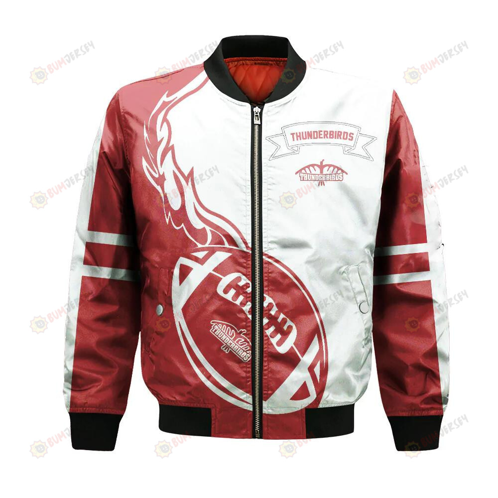 Algoma Thunderbirds Bomber Jacket 3D Printed Flame Ball Pattern