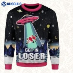 Alien Get In Loser Ugly Christmas Sweater  For Men & Women  Adult  US3521 Ugly Sweaters For Men Women Unisex