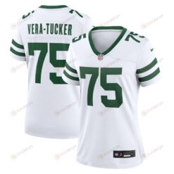 Alijah Vera-Tucker 75 New York Jets Women's Player Game Jersey - White