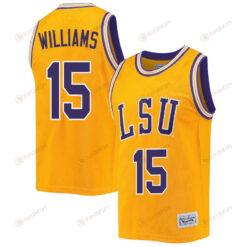 Alisa Williams 15 LSU Tigers 2023 NCAA Basketball Jersey Retro- Gold