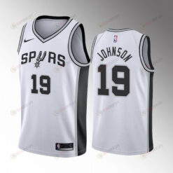 Alize Johnson 19 San Antonio Spurs White Jersey 2022-23 Association Edition Swingman