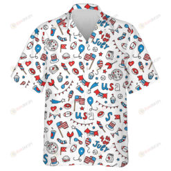 All About 4th Of July American Flag Elements Collection Hawaiian Shirt