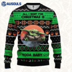 All I Want For Christmas Is Baby Yodas Christmas Yodas Xmas Ugly Sweaters For Men Women Unisex