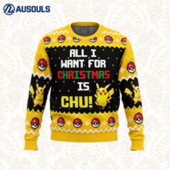 All I Want Picachu Pokemon Ugly Sweaters For Men Women Unisex