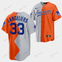 All-Star Futures Game 2022-23 Oakland Athletics Shea Langeliers 33 Gray Orange Jersey
