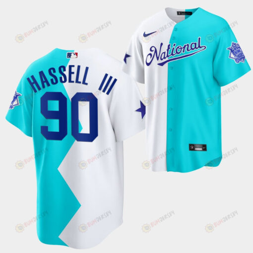 All-Star Futures Game 2022-23 San Diego Padres Robert Hassell III 90 White Blue Jersey