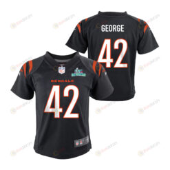 Allan George 42 Cincinnati Bengals Super Bowl LVII Champions Youth Jersey - Black