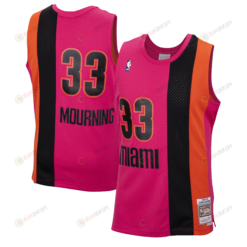 Alonzo Mourning Miami Heat Mitchell & Ness 2005-06 Hardwood Classics Reload Swingman Jersey - Pink Jersey