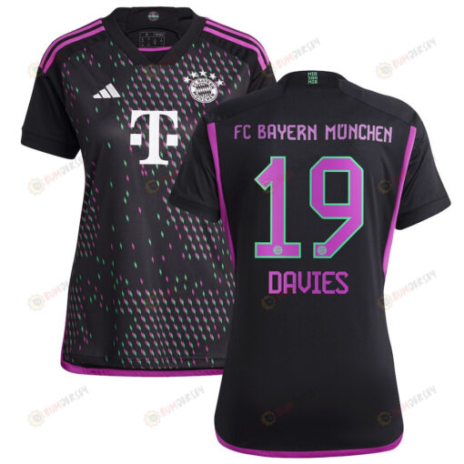 Alphonso Davies 19 Bayern Munich 2023/24 Away Women Jersey - Black