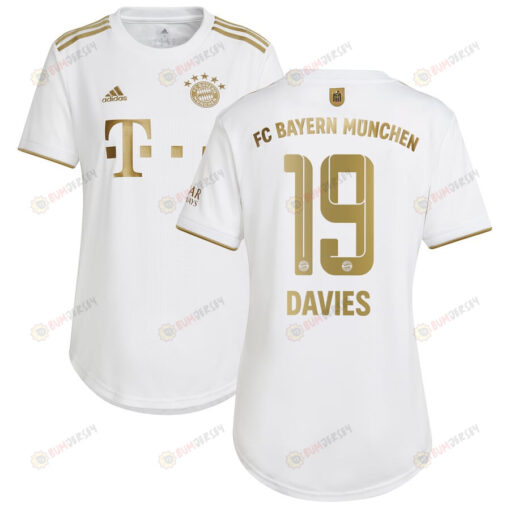 Alphonso Davies 19 Bayern Munich Women 2022/23 Away Jersey - White