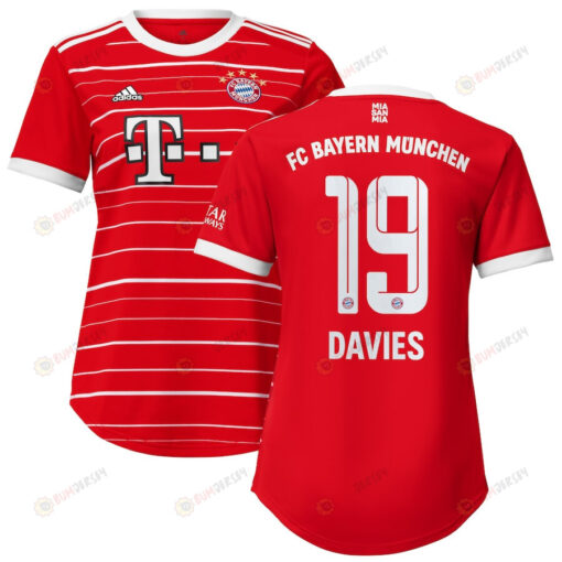 Alphonso Davies 19 Bayern Munich Women 2022/23 Home Jersey - Red