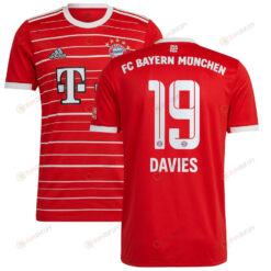 Alphonso Davies 19 Bayern Munich Youth 2022/23 Home Player Jersey - Red