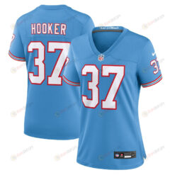 Amani Hooker 37 Tennessee Titans Oilers Throwback Alternate Game Women Jersey - Light Blue
