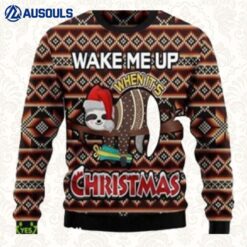 Amazon_Com_ Sloth Wake Me Up Christmas Ugly Sweaters For Men Women Unisex