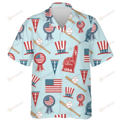 American Baseball Clipping Path Number One USA Hawaiian Shirt