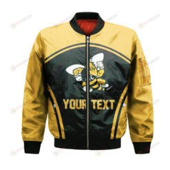American International Yellow Jackets Bomber Jacket 3D Printed Curve Style Sport