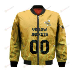 American International Yellow Jackets Bomber Jacket 3D Printed Team Logo Custom Text And Number