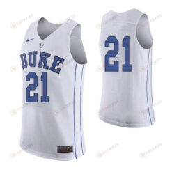 Amile Jefferson 21 Duke Blue Devils Road Elite Basketball Men Jersey - White