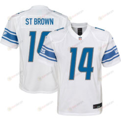 Amon-Ra St. Brown 14 Detroit Lions Youth Jersey - White