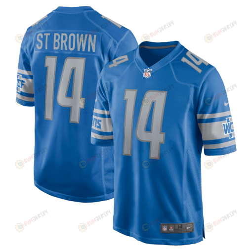 Amon-Ra St. Brown Detroit Lions Game Player Jersey - Blue Jersey