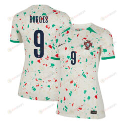 Ana Borges 9 Portugal Women's National Team 2023-24 World Cup Away Women Jersey