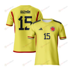 Ana Guzm?n 15 Colombia 2023 Youth Home Jersey - Yellow - All Over Printed Jersey