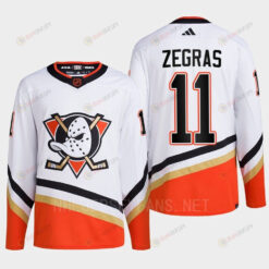 Anaheim Ducks 2022 Reverse Retro 2.0 Trevor Zegras 11 White Primegreen Jersey Men's