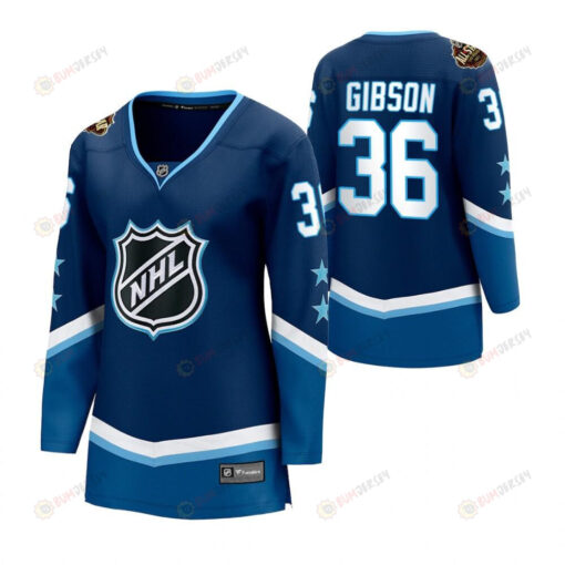 Anaheim Ducks John Gibson 2022 All-Star Women Blue Western Jersey