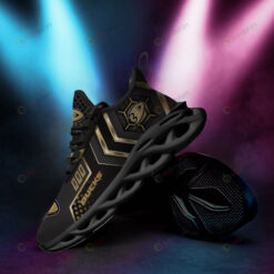 Anaheim Ducks Logo Pattern 3D Max Soul Sneaker Shoes In Black