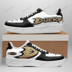 Anaheim Ducks Logo Pattern Black White Air Force 1 Printed