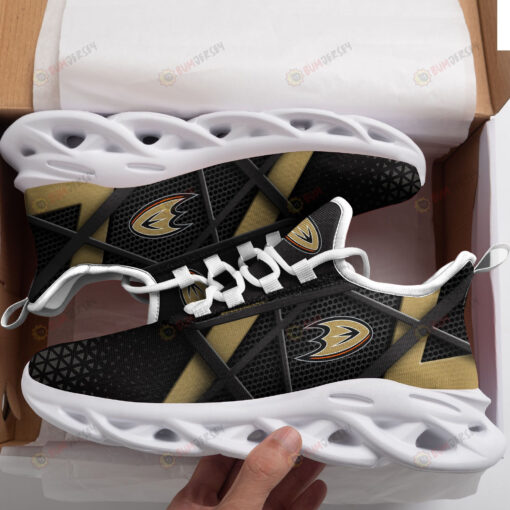 Anaheim Ducks Logo Pattern Custom Name 3D Max Soul Sneaker Shoes