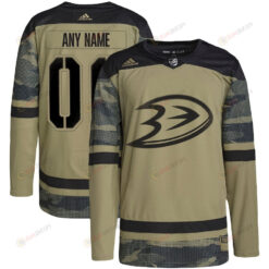 Anaheim Ducks Military Appreciation Team Custom Practice Jersey - Camo