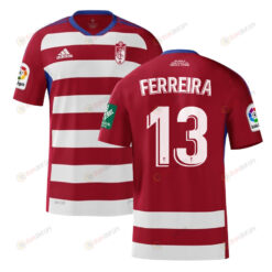 Andr? Ferreira 13 Granada 2022-23 Home Jersey - Red/White