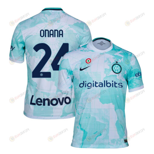 Andr? Onana 24 Inter Milan 2022/23 Away Men Jersey - Light Green