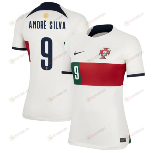 Andr? Silva 9 Portugal National Team 2022-23 Qatar World Cup Women Jersey - Away