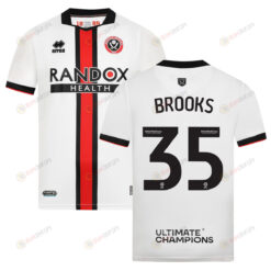 Andre Brooks 35 Sheffield United 2022-23 Away Jersey - White