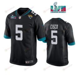 Andre Cisco 5 Jacksonville Jaguars Super Bowl LVII Super Bowl LVII Men's Jersey- Black