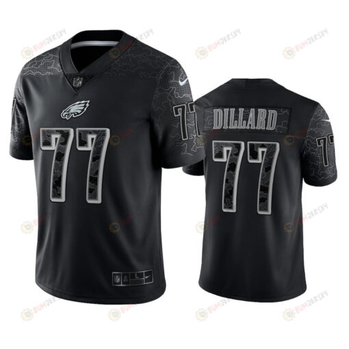 Andre Dillard 77 Philadelphia Eagles Black Reflective Limited Jersey - Men