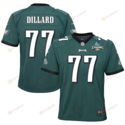 Andre Dillard 77 Philadelphia Eagles Super Bowl LVII Champions 2 Stars 2 Stars Youth Jersey - Black