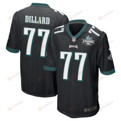 Andre Dillard 77 Philadelphia Eagles Super Bowl LVII Champions 2 Stars Men's Jersey - Black