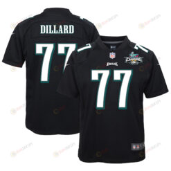 Andre Dillard 77 Philadelphia Eagles Super Bowl LVII Champions 2 Stars Youth Jersey - Black